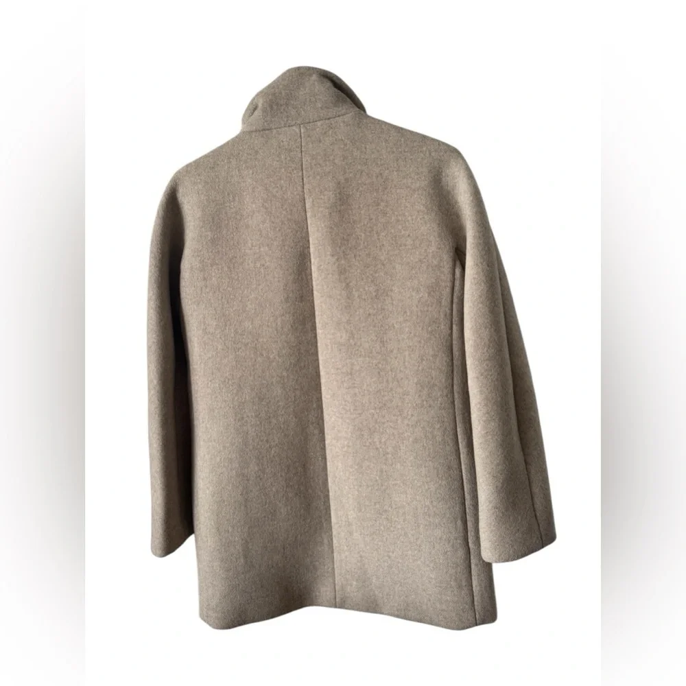 J. Crew Tan Beige Wool Blend City Coat Mid length Womens Sz 0P - Picture 2 of 11